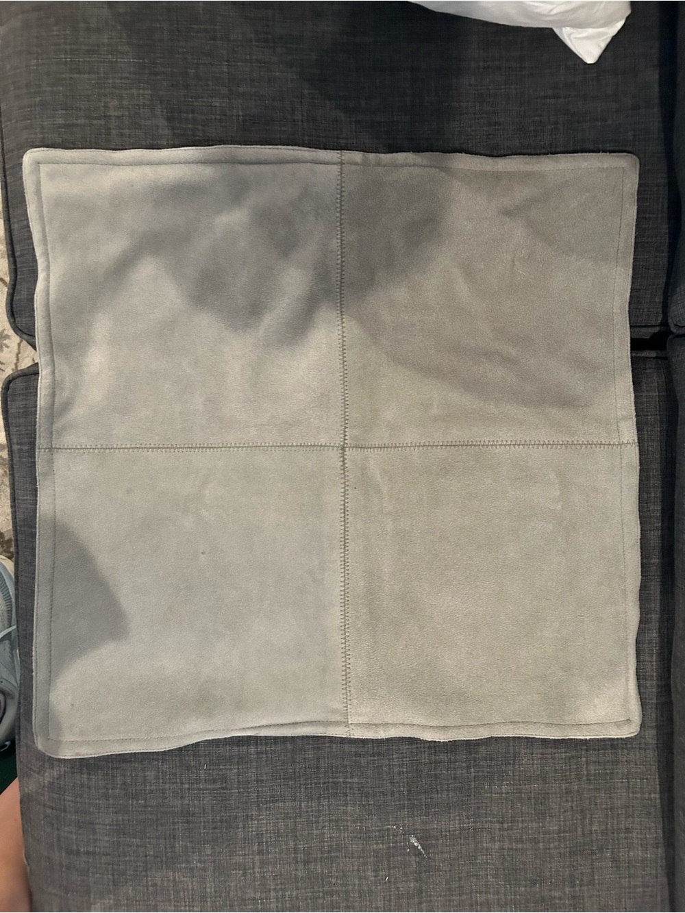 Pottery Barn Pierced Suede Pillow Cover